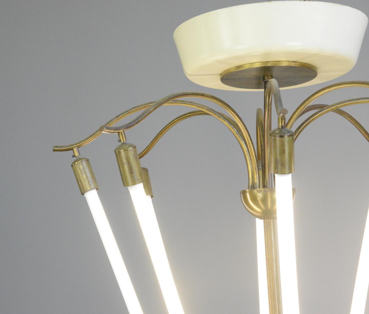 Large Bauhaus Lobby Chandelier, circa 1930s 2