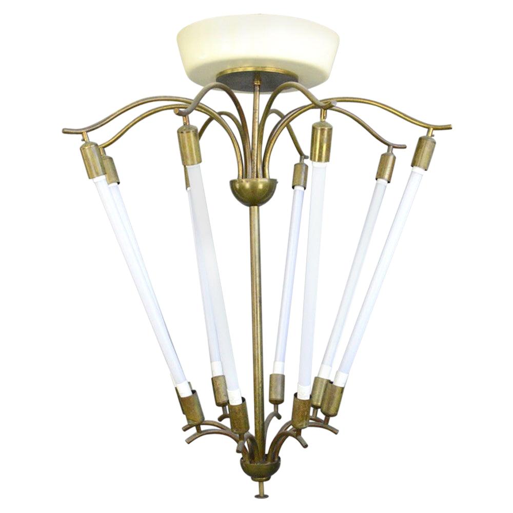 Large Bauhaus Lobby Chandelier, circa 1930s For Sale