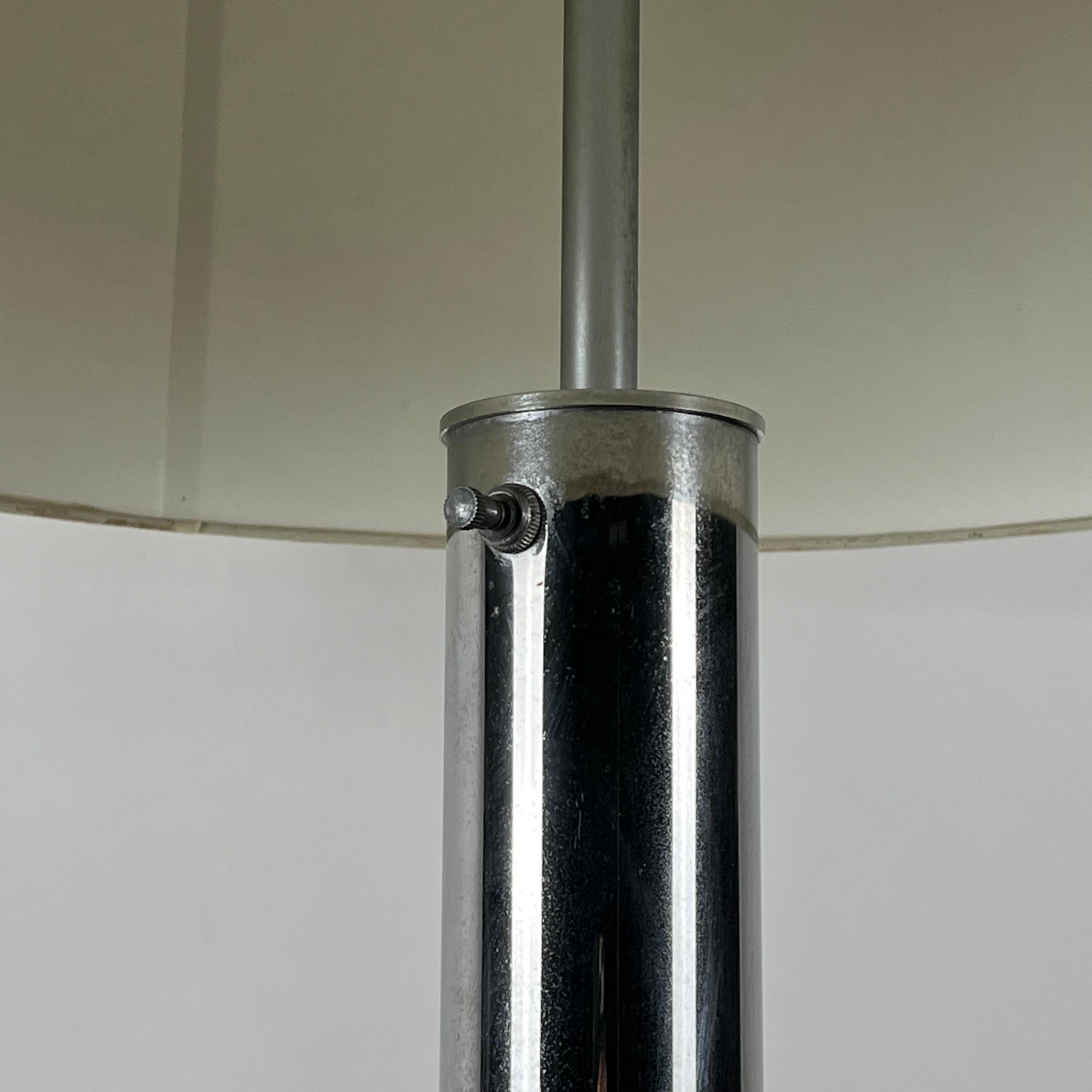 Große Tisch- oder Schreibtischlampe aus Chrom und Marmor im Bauhaus- oder Art-déco-Stil im Angebot 2