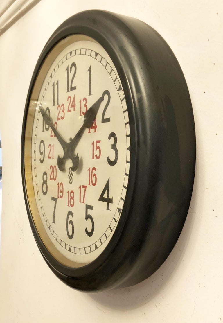 Large Bauhaus Siemens Industrial, Factory, Wall Clock at