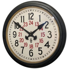 Large Bauhaus Siemens Industrial, Factory, Workshop Wall Clock