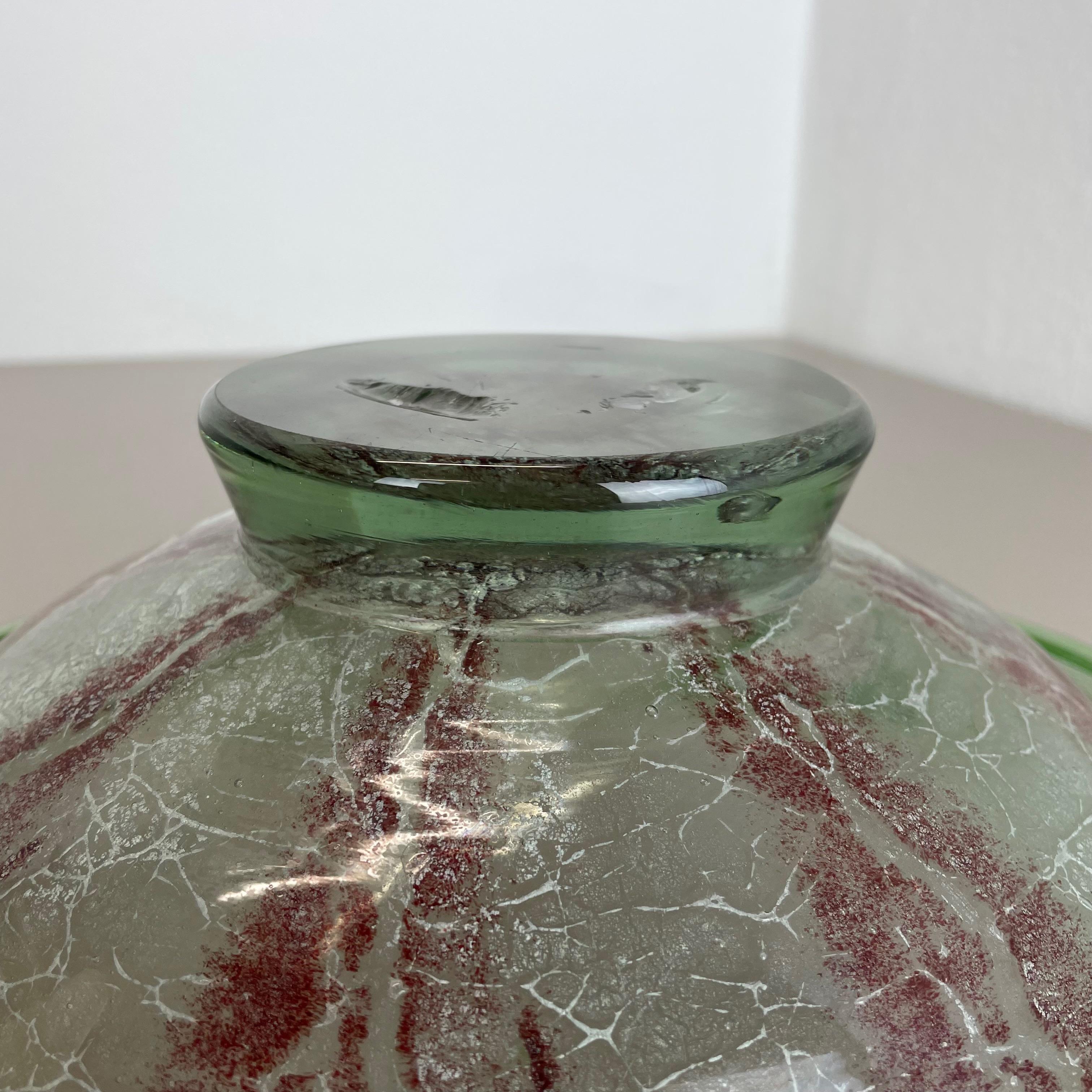 Large Baushaus Art Deco Glass Bowl by Karl Wiedmann for WMF Ikora, Germany 1930s For Sale 13