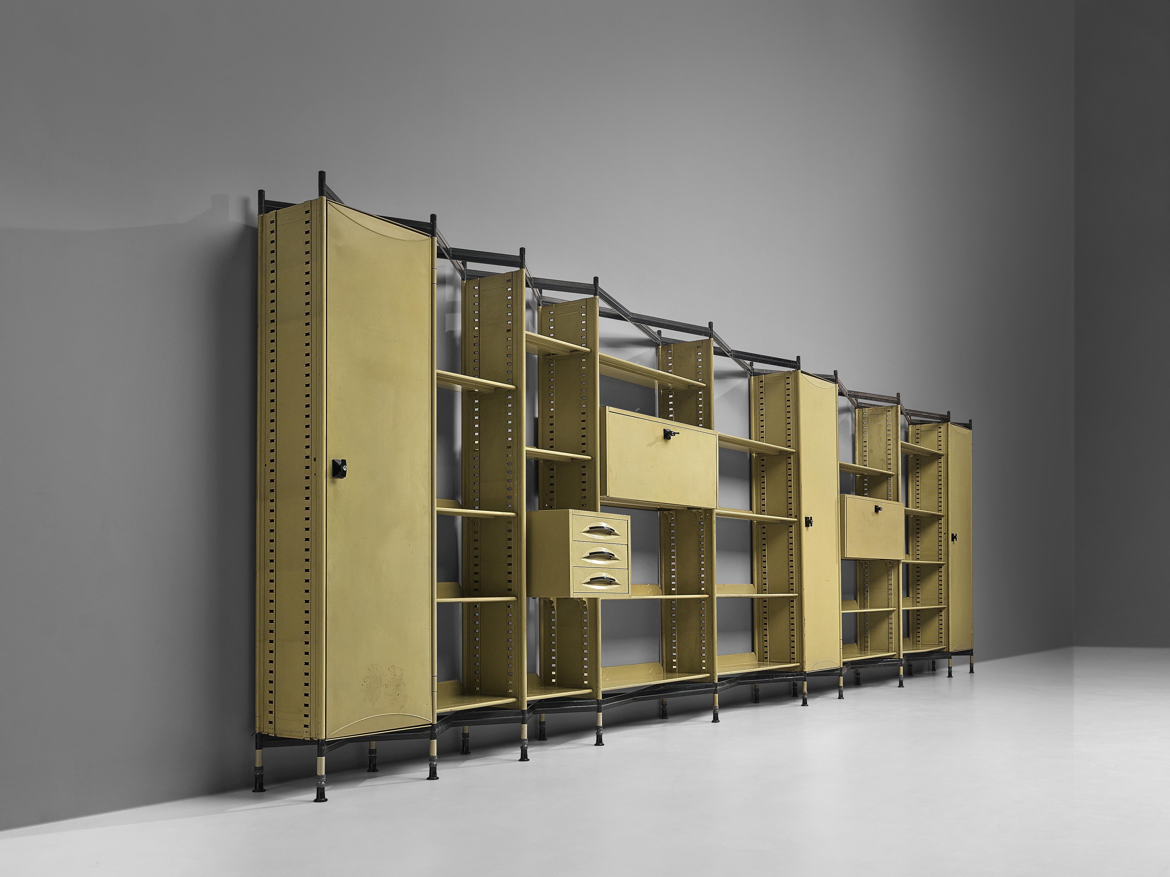 Italian Large BBPR ‘Spazio’ Wall-Unit in Metal