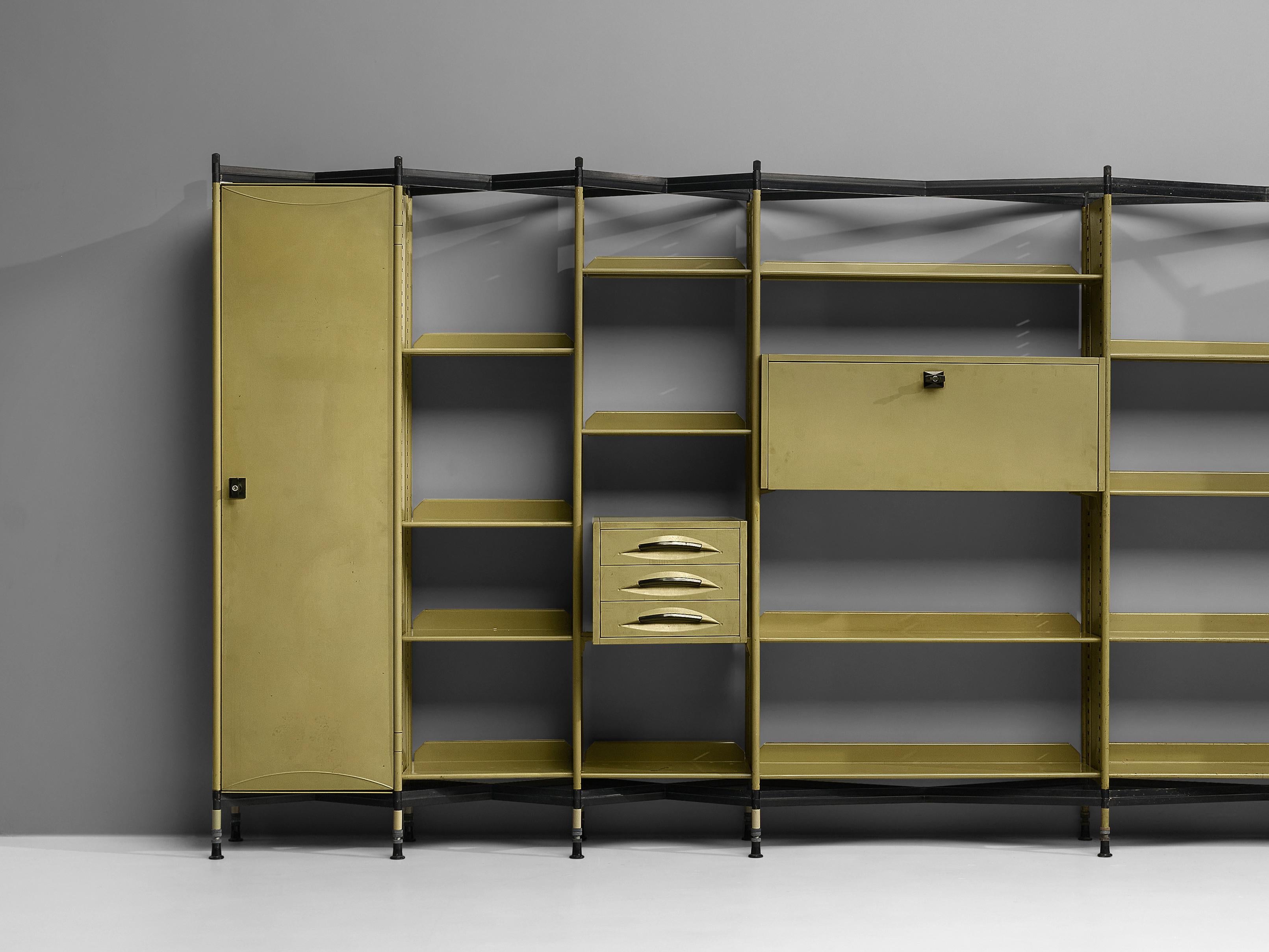 Mid-20th Century Large BBPR ‘Spazio’ Wall-Unit in Metal