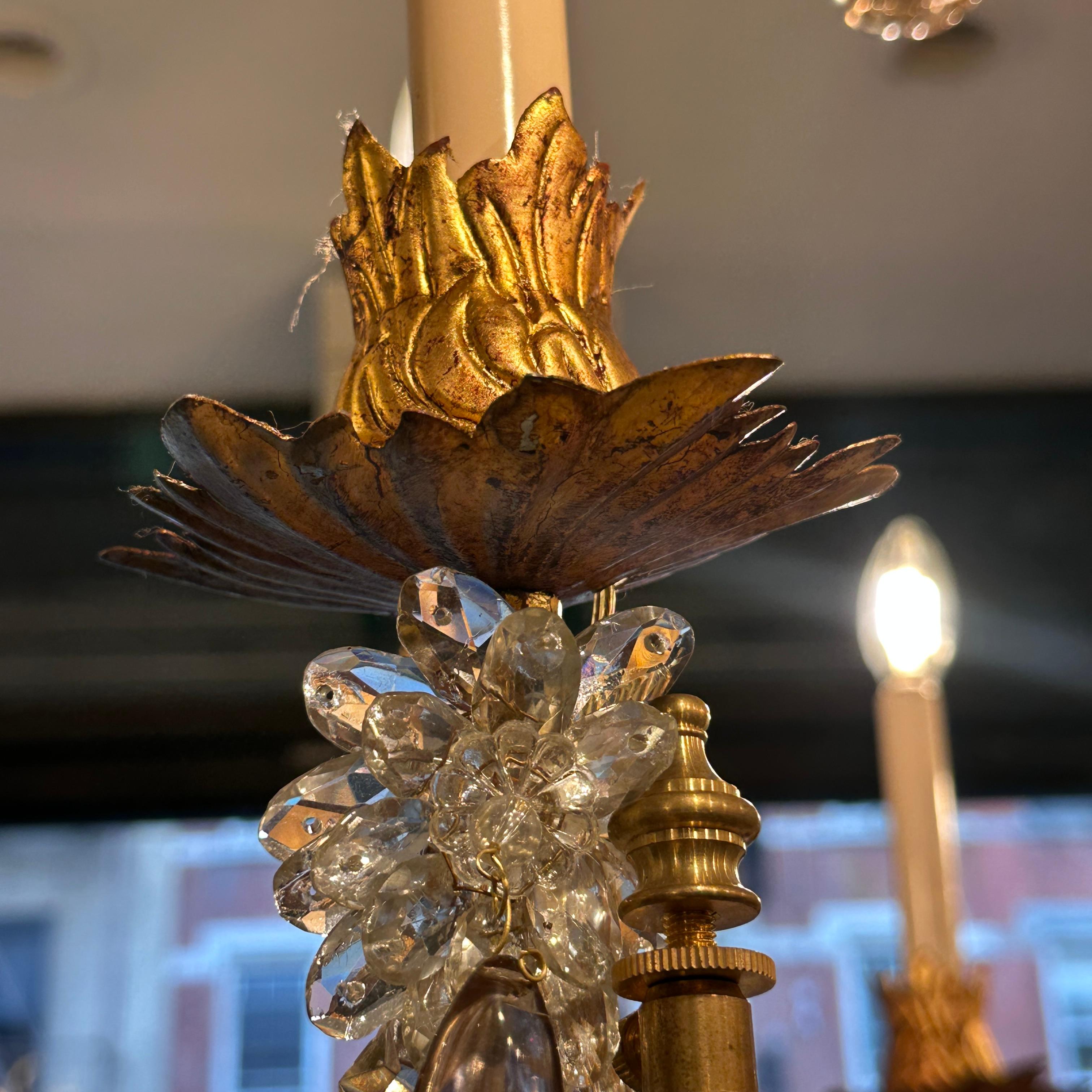 Large Beaded Rock Crystal Crystal Chandelier For Sale 6