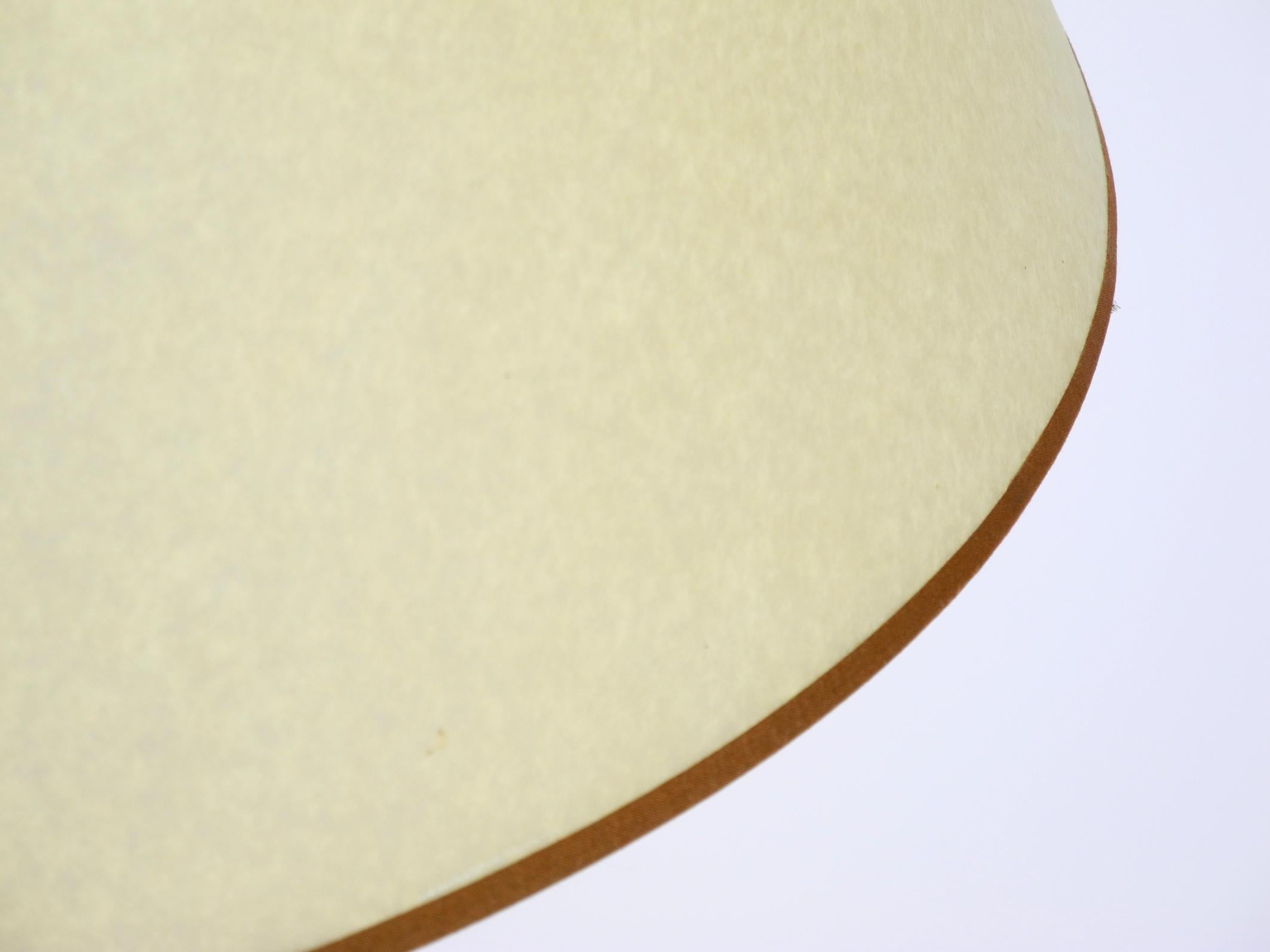 Large beautiful 1970s Italian bamboo table lamp with large oiled paper shade For Sale 6