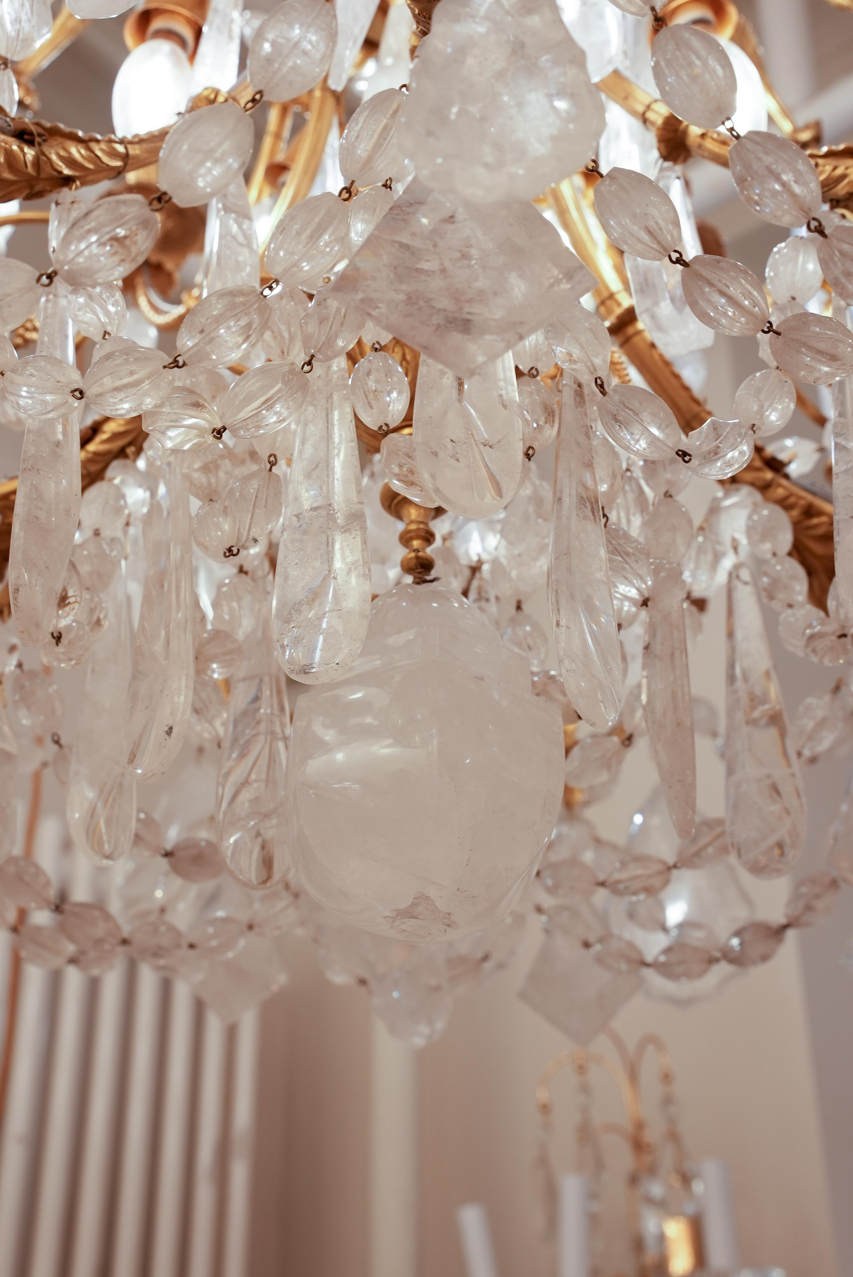 Grande e bella  Baccarat  e lampadario Frencht in cristallo di rocca con 36 luci in vendita 2