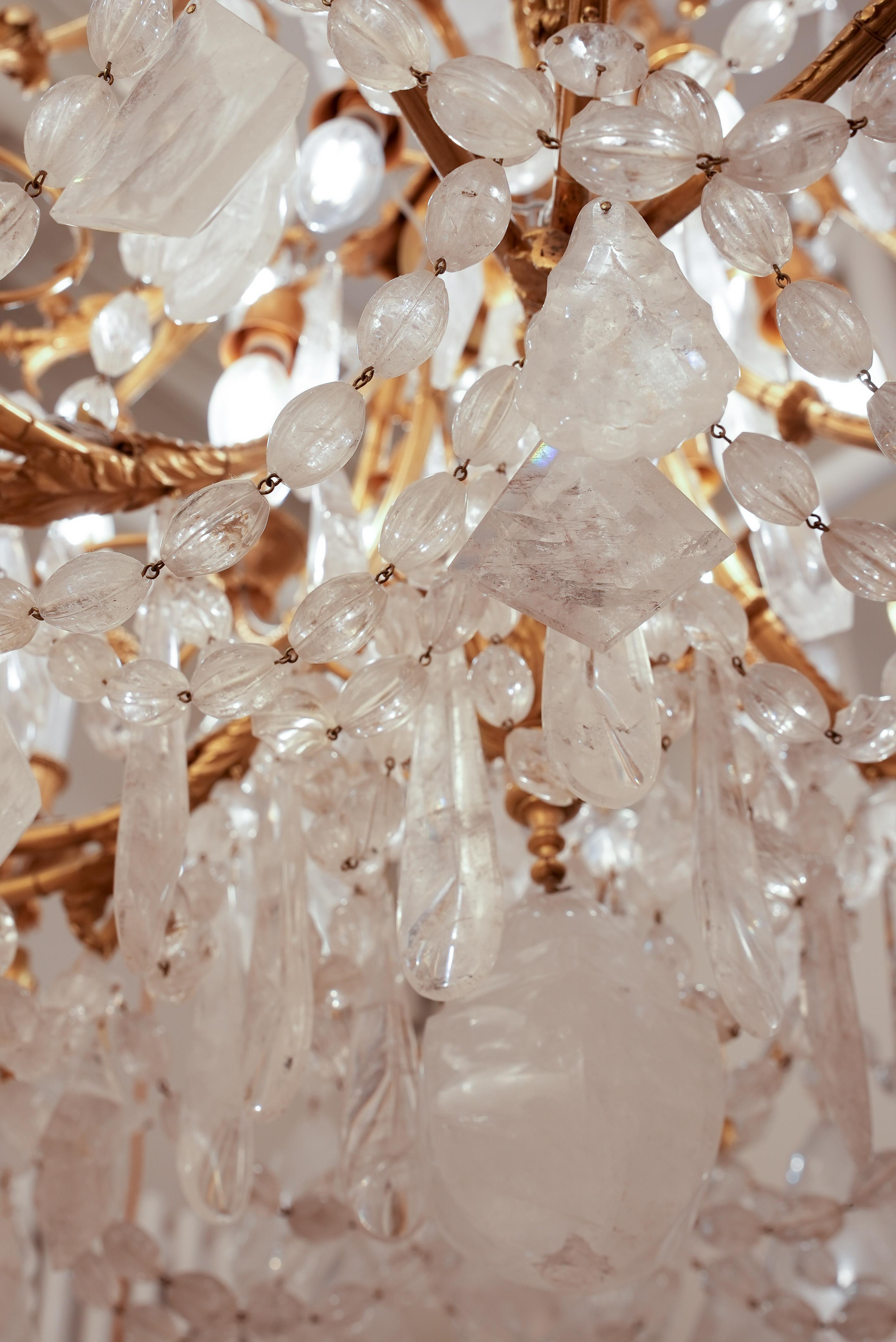 Grande e bella  Baccarat  e lampadario Frencht in cristallo di rocca con 36 luci in vendita 3