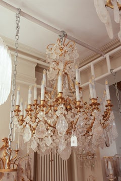 Grande y bonita  Baccarat  y araña de cristal de roca Frencht de 36 luces