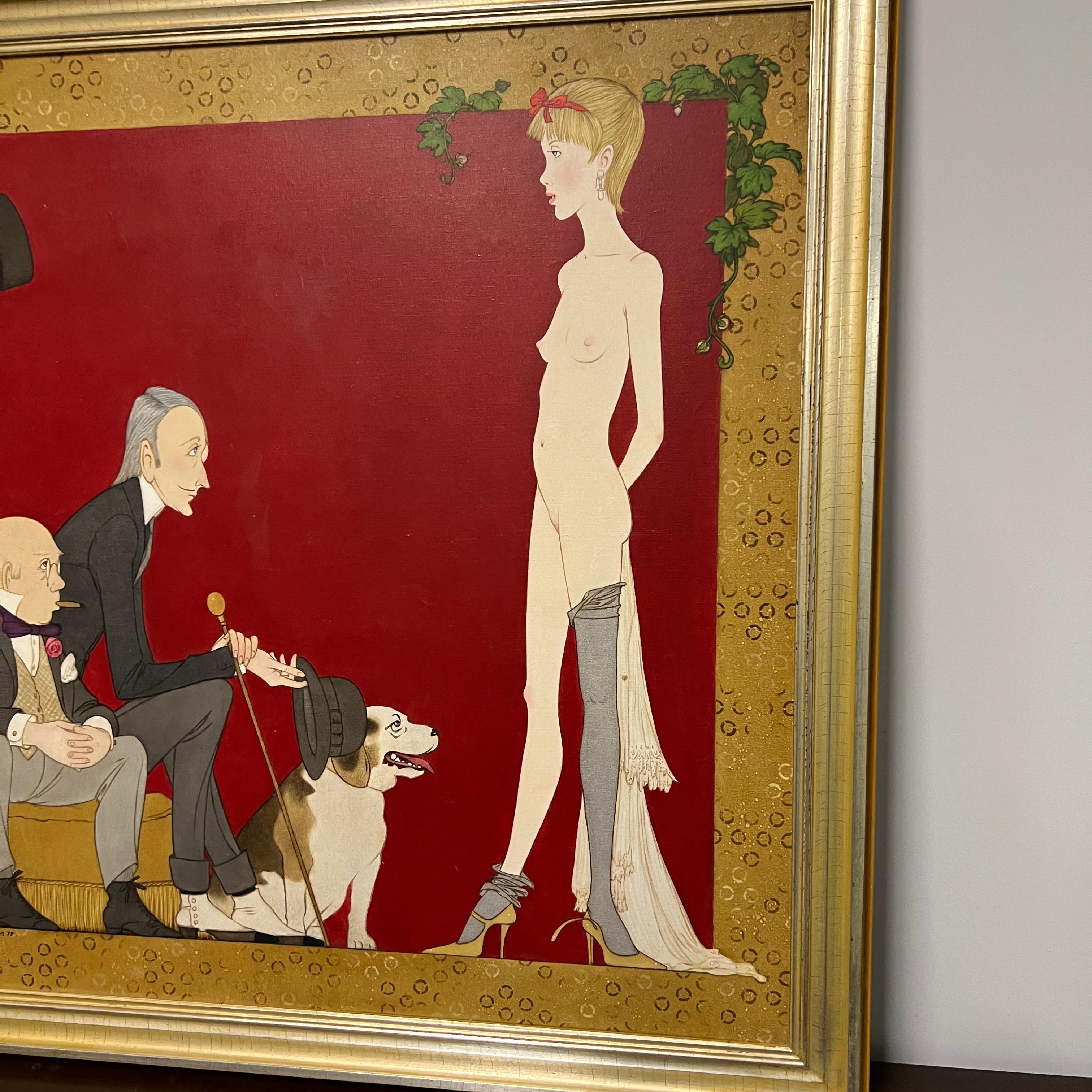Large Beautifully Framed Original Figural Oil Painting by Philip Henri Noyer In Good Condition For Sale In Chicago, IL