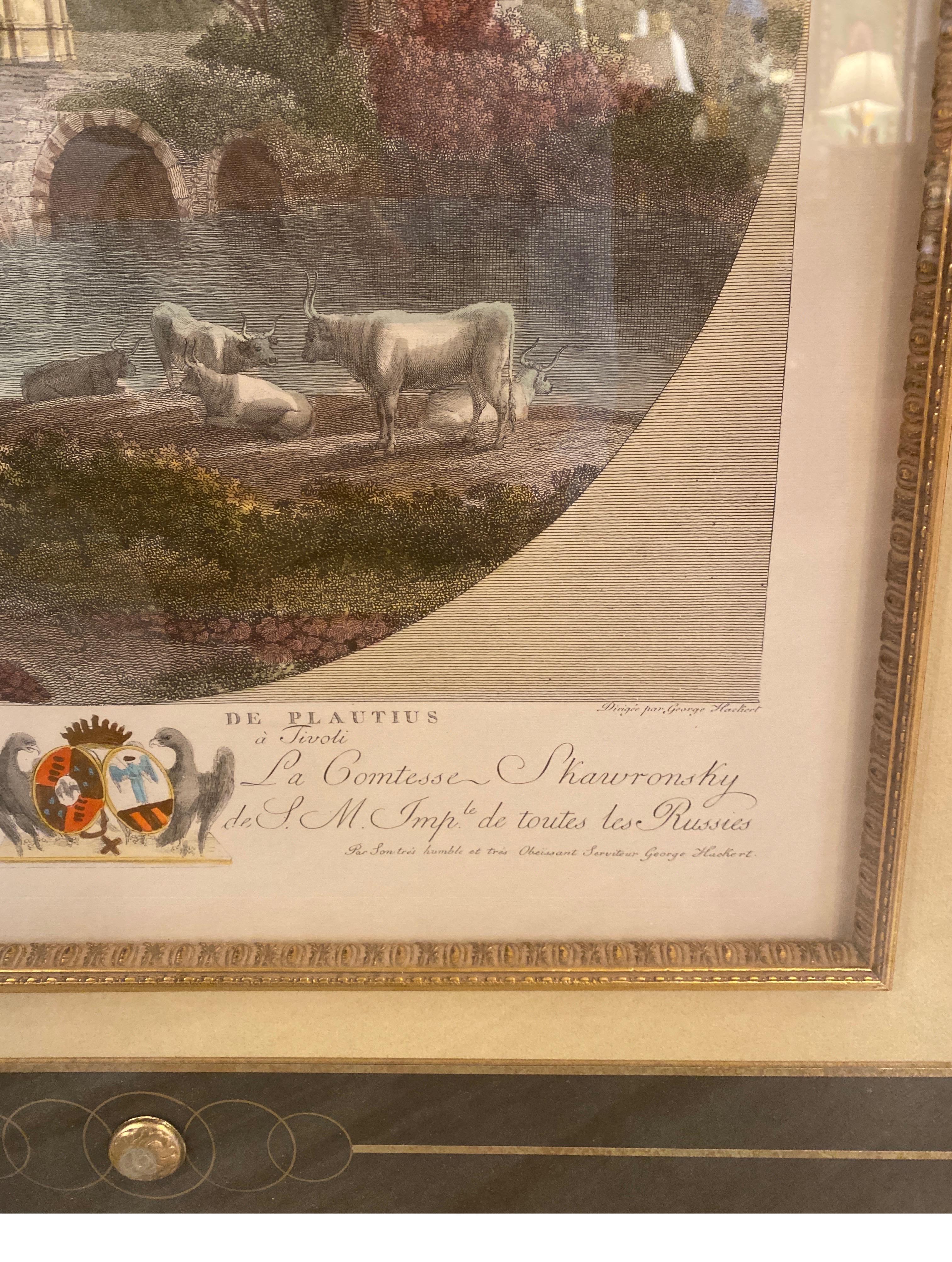 Large Beautifully Framed Print of Vue de Trombeau de Palutis 3