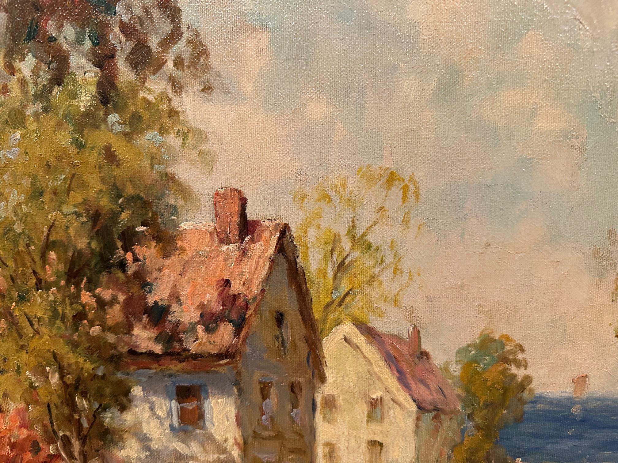 Grand paysage magnifiquement rendu par Frances McKay en vente 1