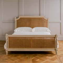 Bergère Bed: UK Super King, Hand Carved in the LXVI Style by La Maison London