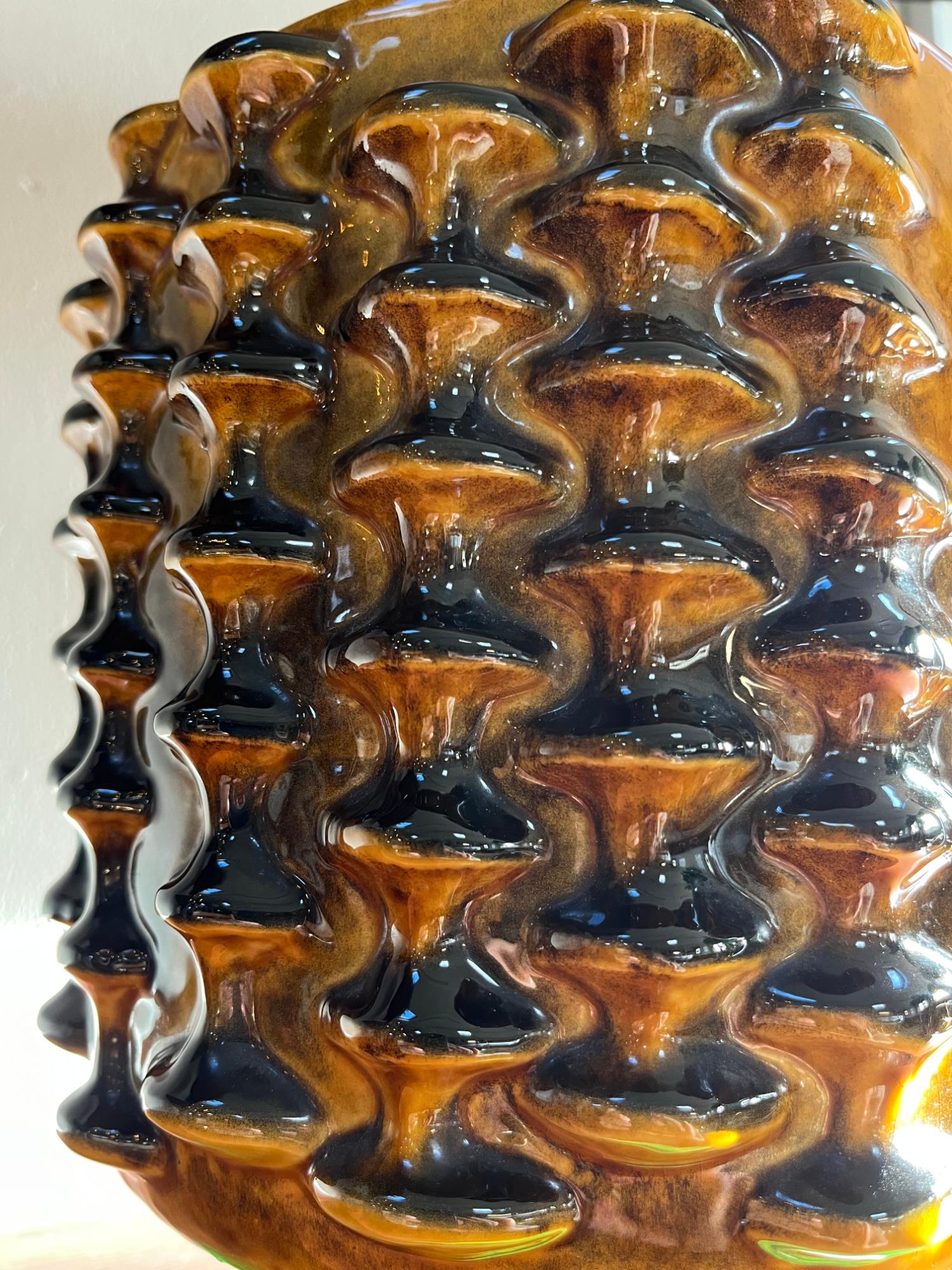 Vaso grande ad alveare 7641-40 Dieter Peter Carstens Studio Pottery West German 1970 in vendita 2