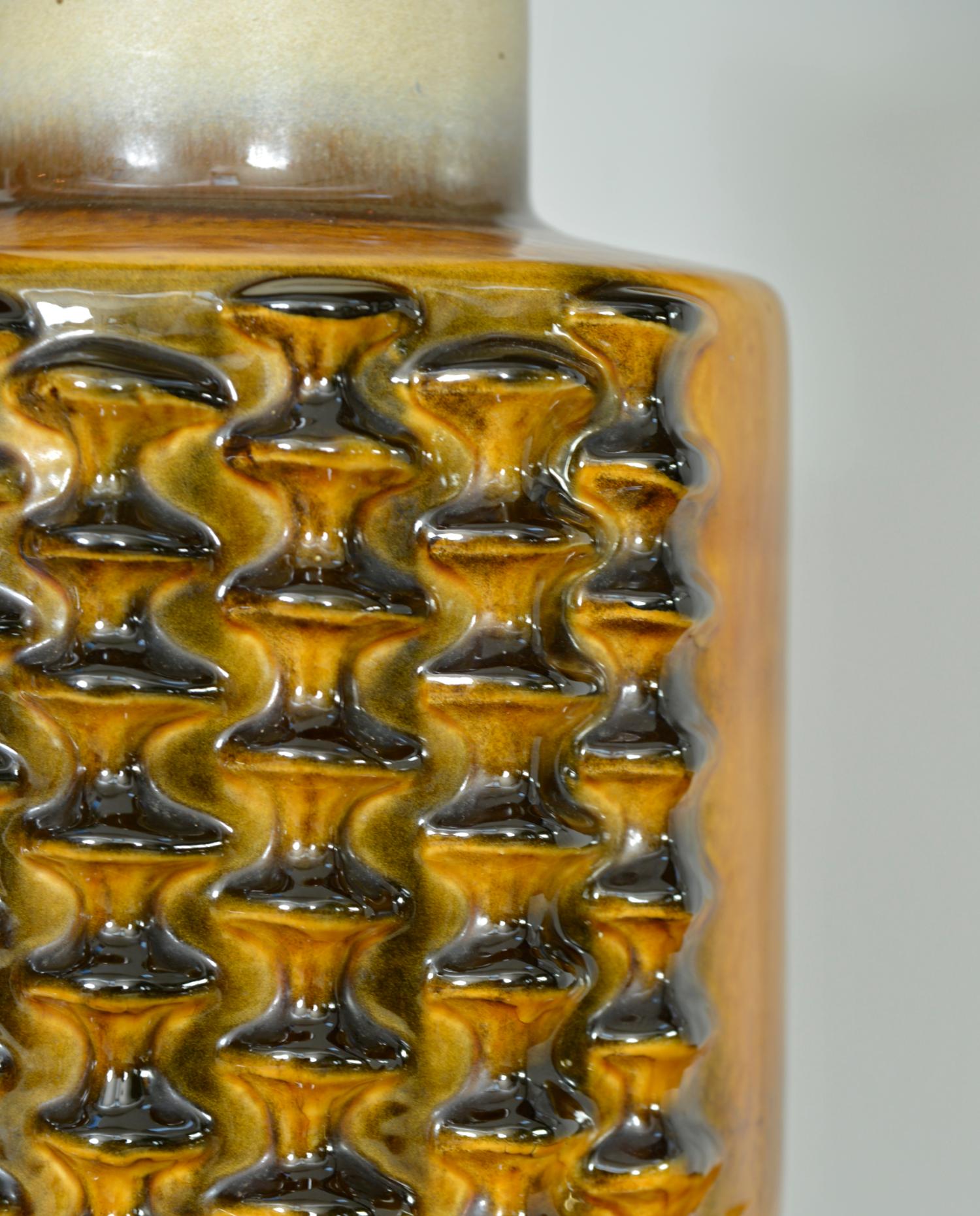 Vaso grande ad alveare 7641-40 Dieter Peter Carstens Studio Pottery West German 1970 in vendita 3