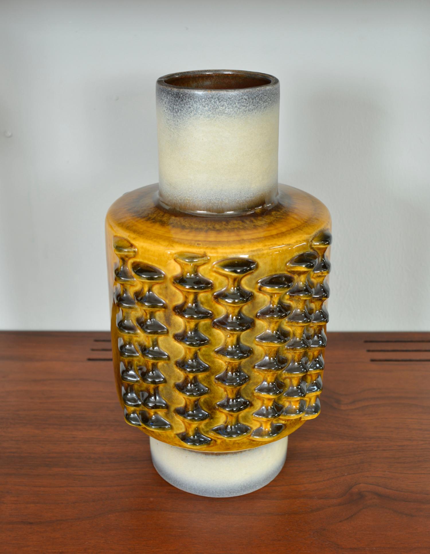 Mid-Century moderno Vaso grande ad alveare 7641-40 Dieter Peter Carstens Studio Pottery West German 1970 in vendita