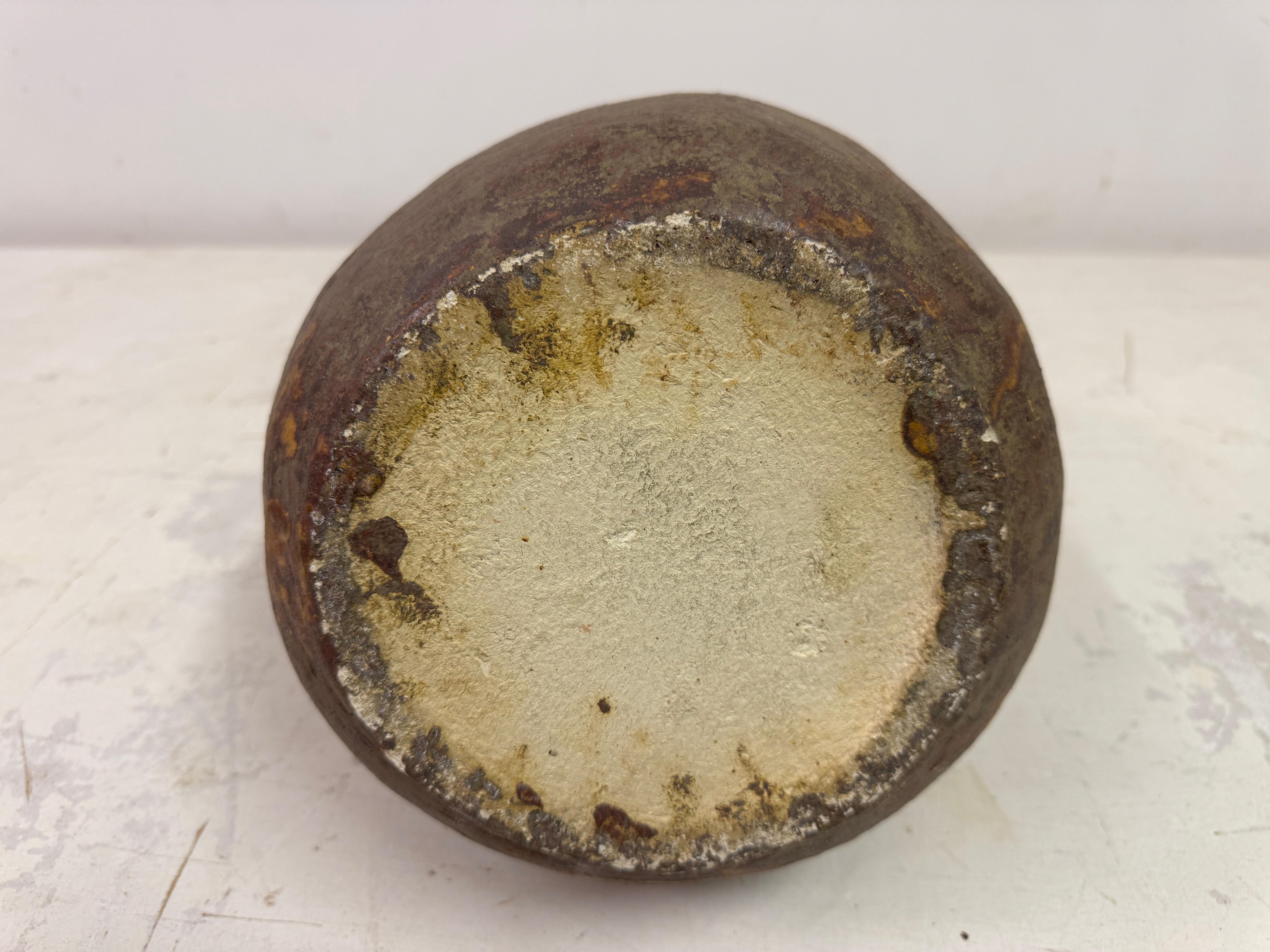 Large Belgian Brutalist Stoneware Wabi Sabi Vase For Sale 7