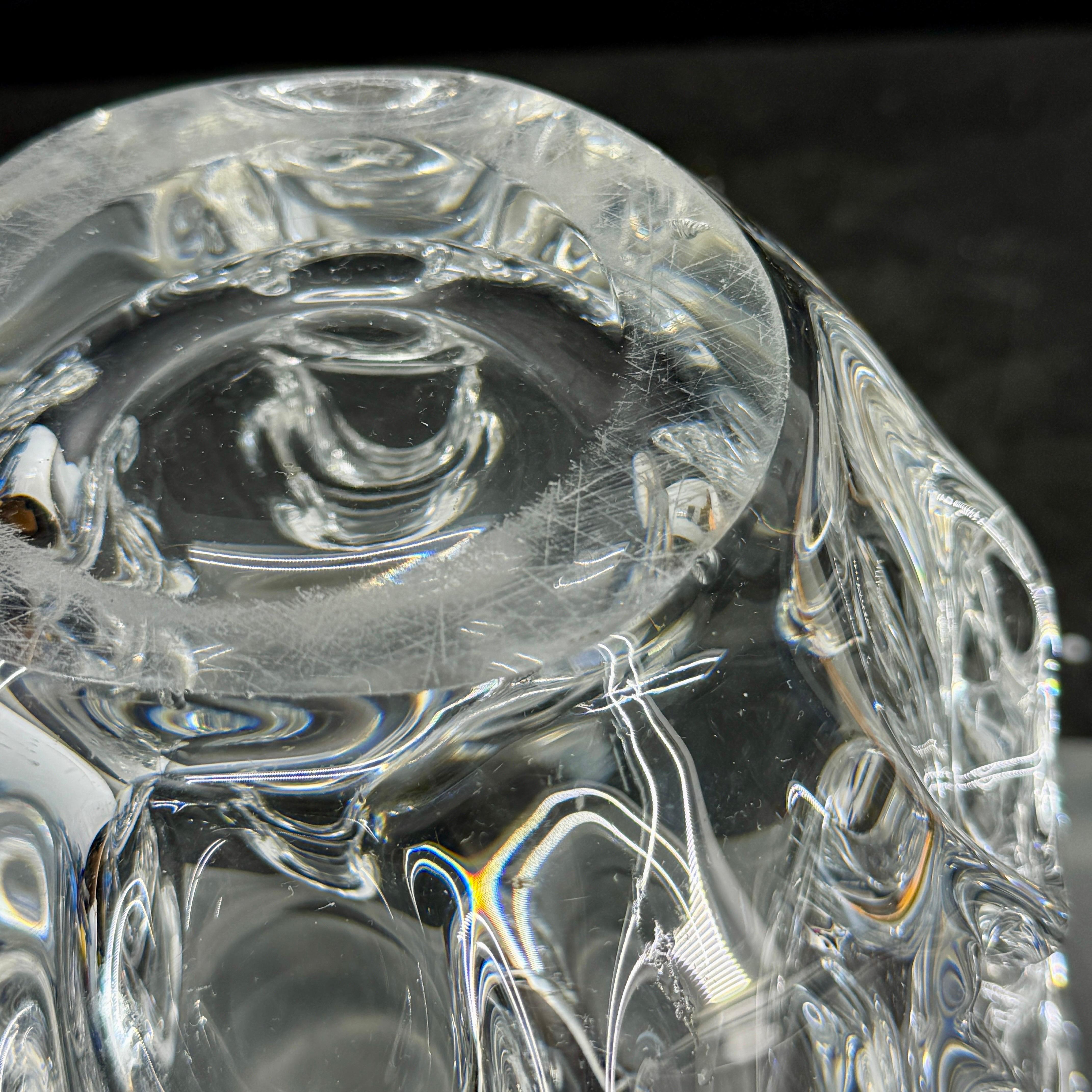 Hand-Crafted Large Belgian Crystal Centerpiece Wine Cooler by Val Saint Lambert For Sale