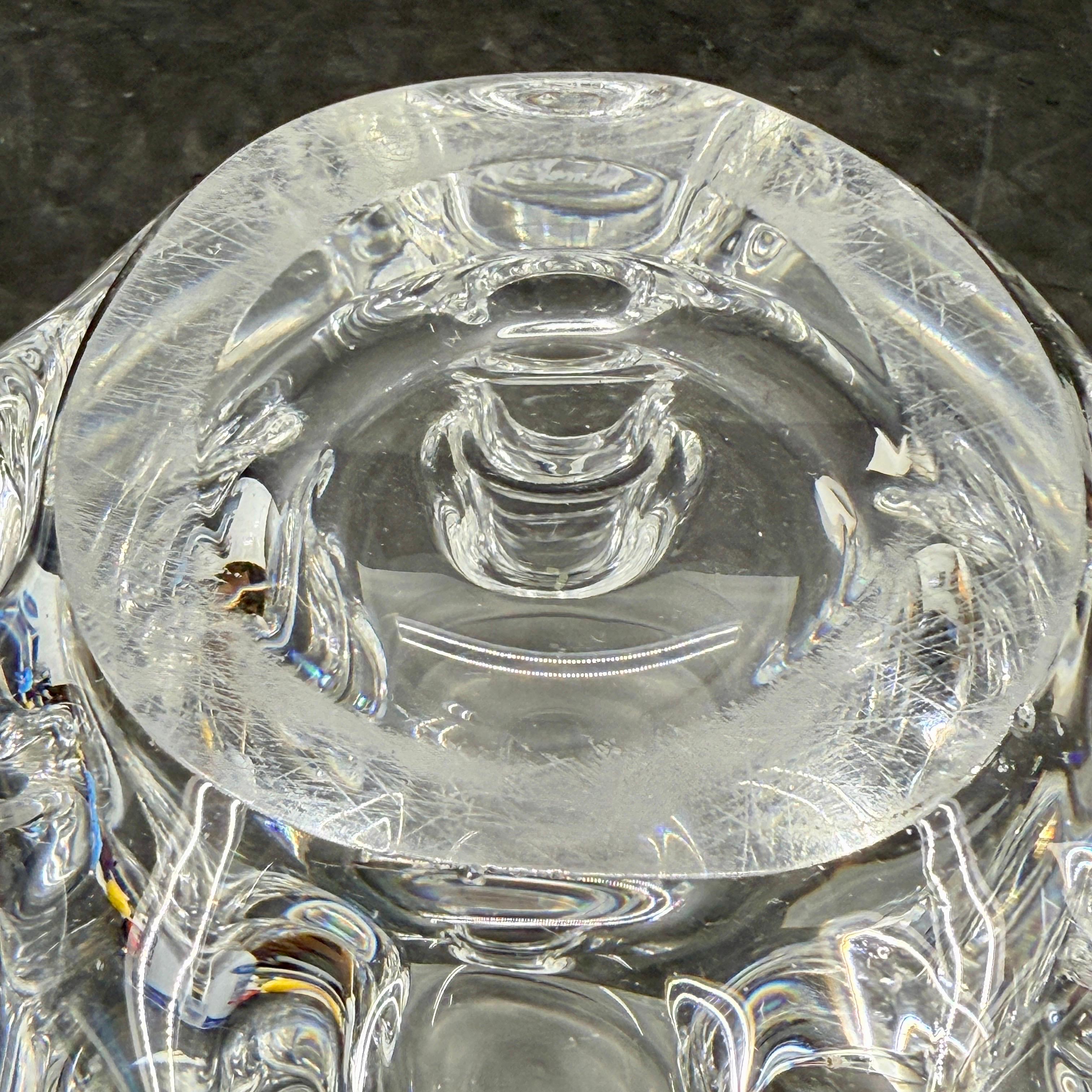 20th Century Large Belgian Crystal Centerpiece Wine Cooler by Val Saint Lambert For Sale