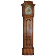 Large Belgian Louis XIV to Louis XV Period Walnut Case Clock, Nicolas De Beefe