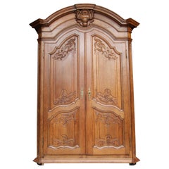 Used Large Belgian Oak Régence Style Cabinet from Around 1800