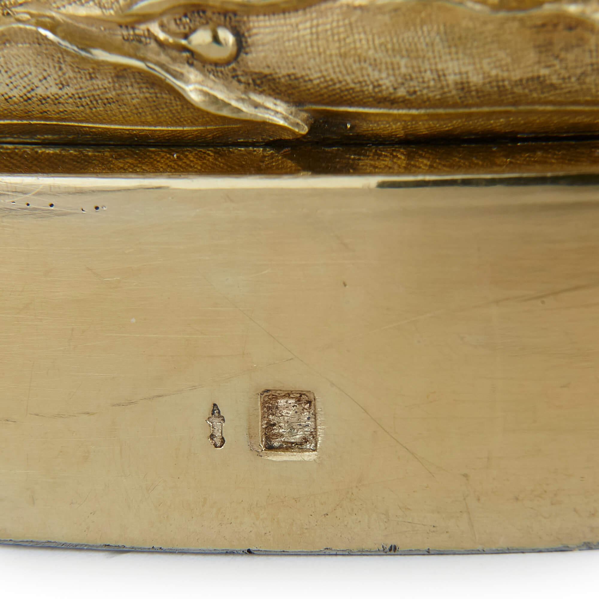 Large Belgian Silver Gilt Vase, 19th Century For Sale 2