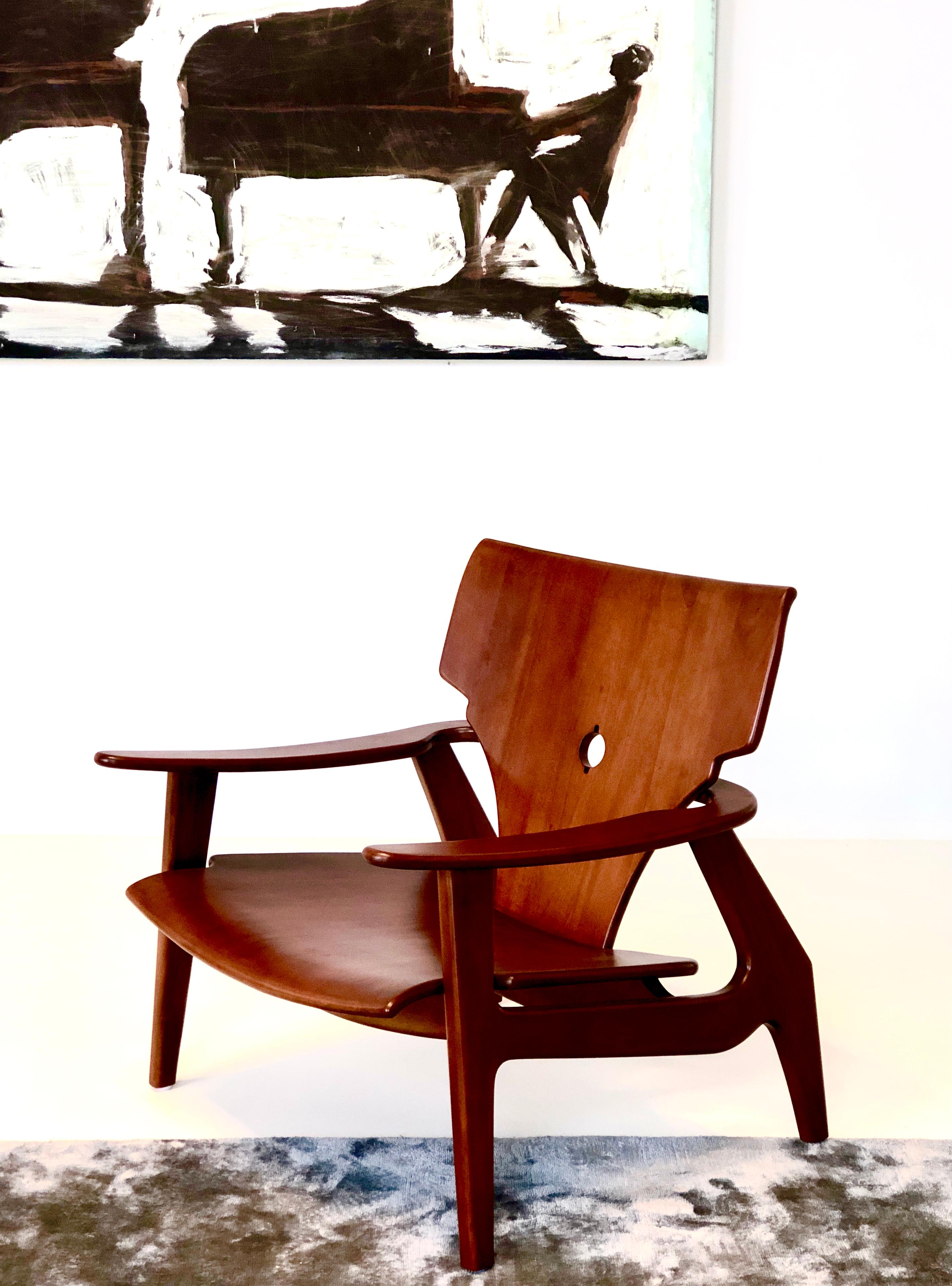 Belge Grand fauteuil belge Teак Armchair Zen by Olivier De Schrijver en vente