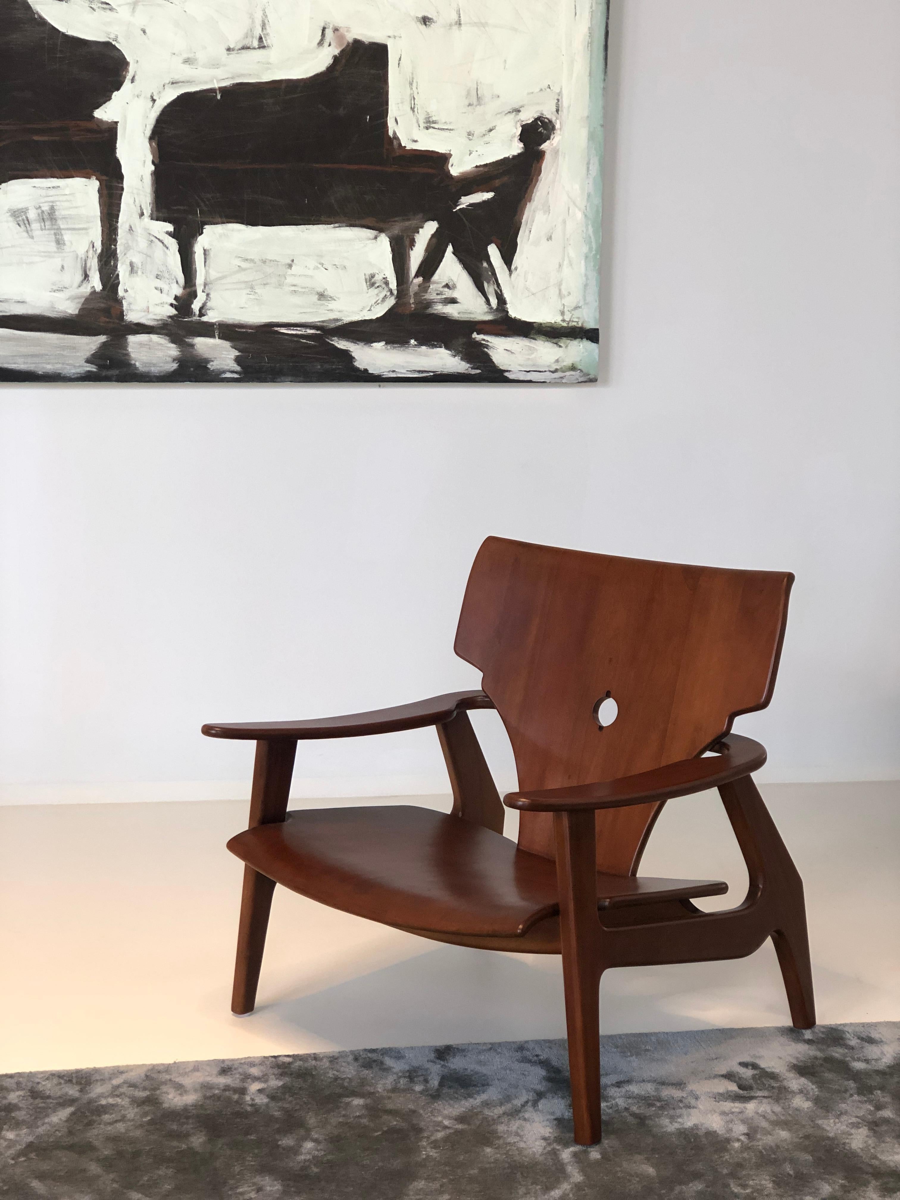 Teck Grand fauteuil belge Teак Armchair Zen by Olivier De Schrijver en vente