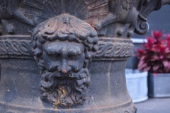 Large Belle Époque Cast Iron Urn