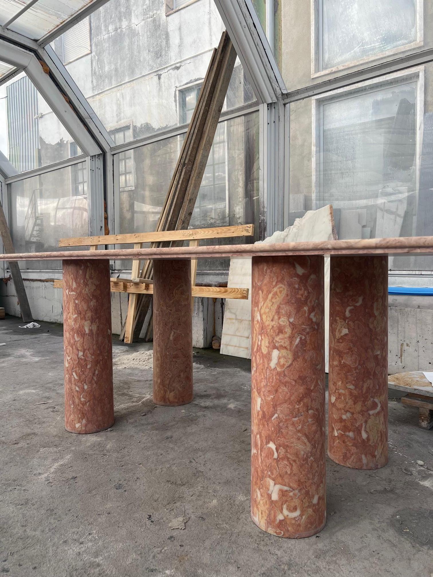 Large Bellini Style Rectangle Dining Table in Portuguese Travertine For Sale 4