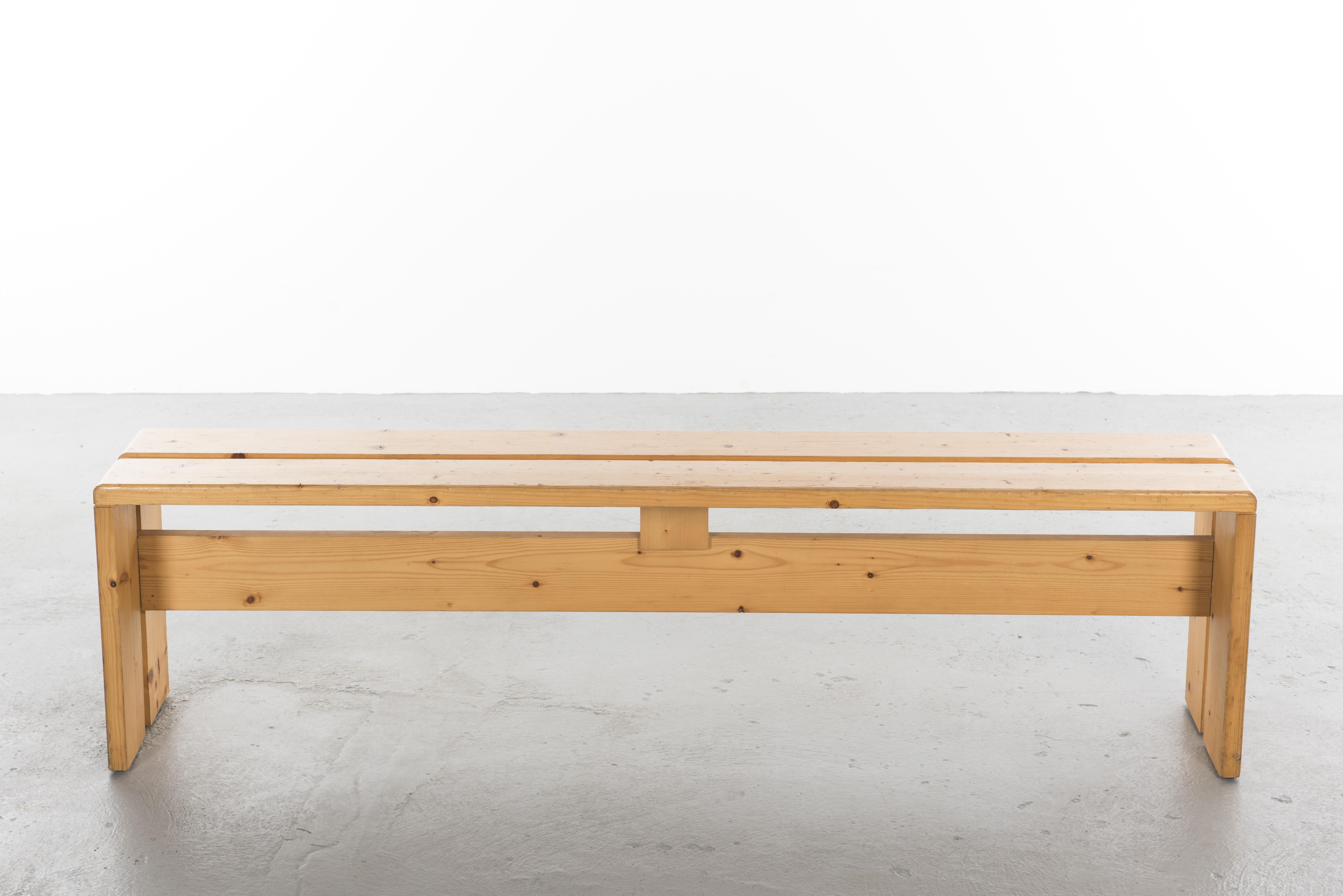 French Large Bench from Ski Resort Les Arcs by Charlotte Perriand