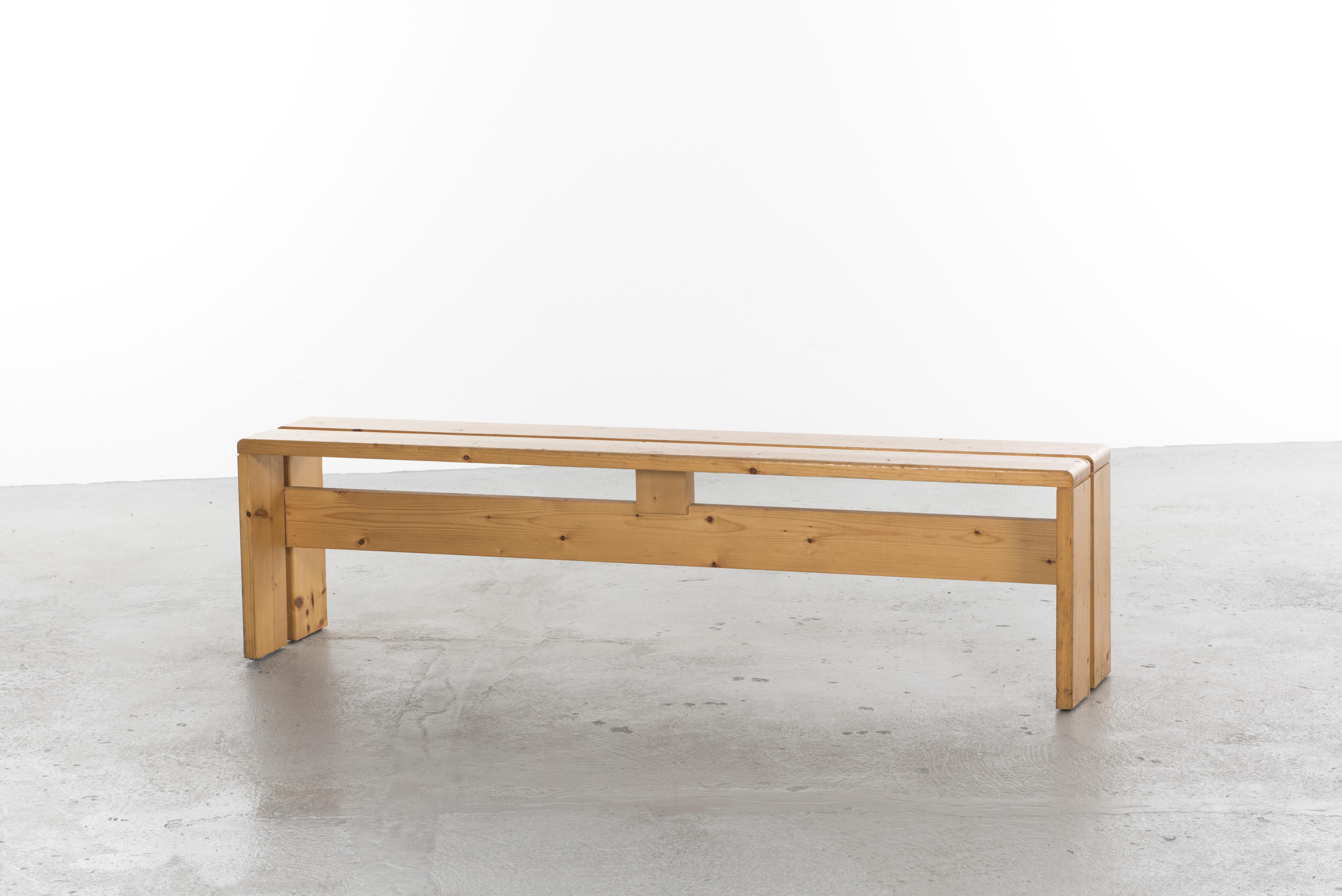 Mid-20th Century Large Bench from Ski Resort Les Arcs by Charlotte Perriand