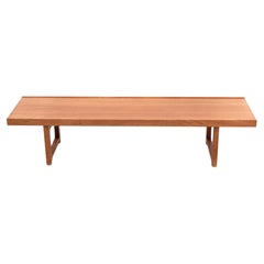 Grand banc ou table d'appoint en teck