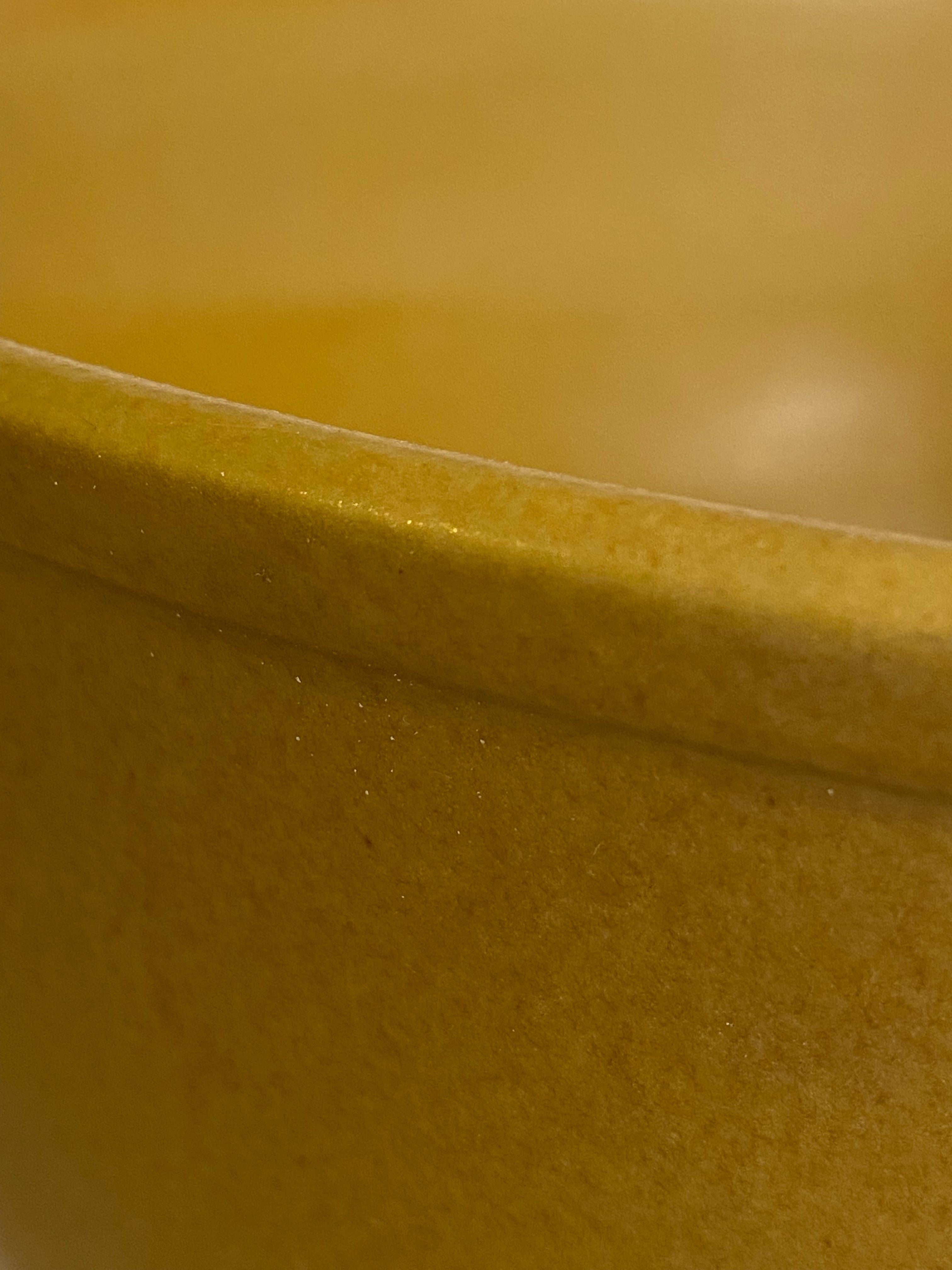 Organic Modern Large Bennington Potters Tawny Mustard Glazed Bowl, David Gil