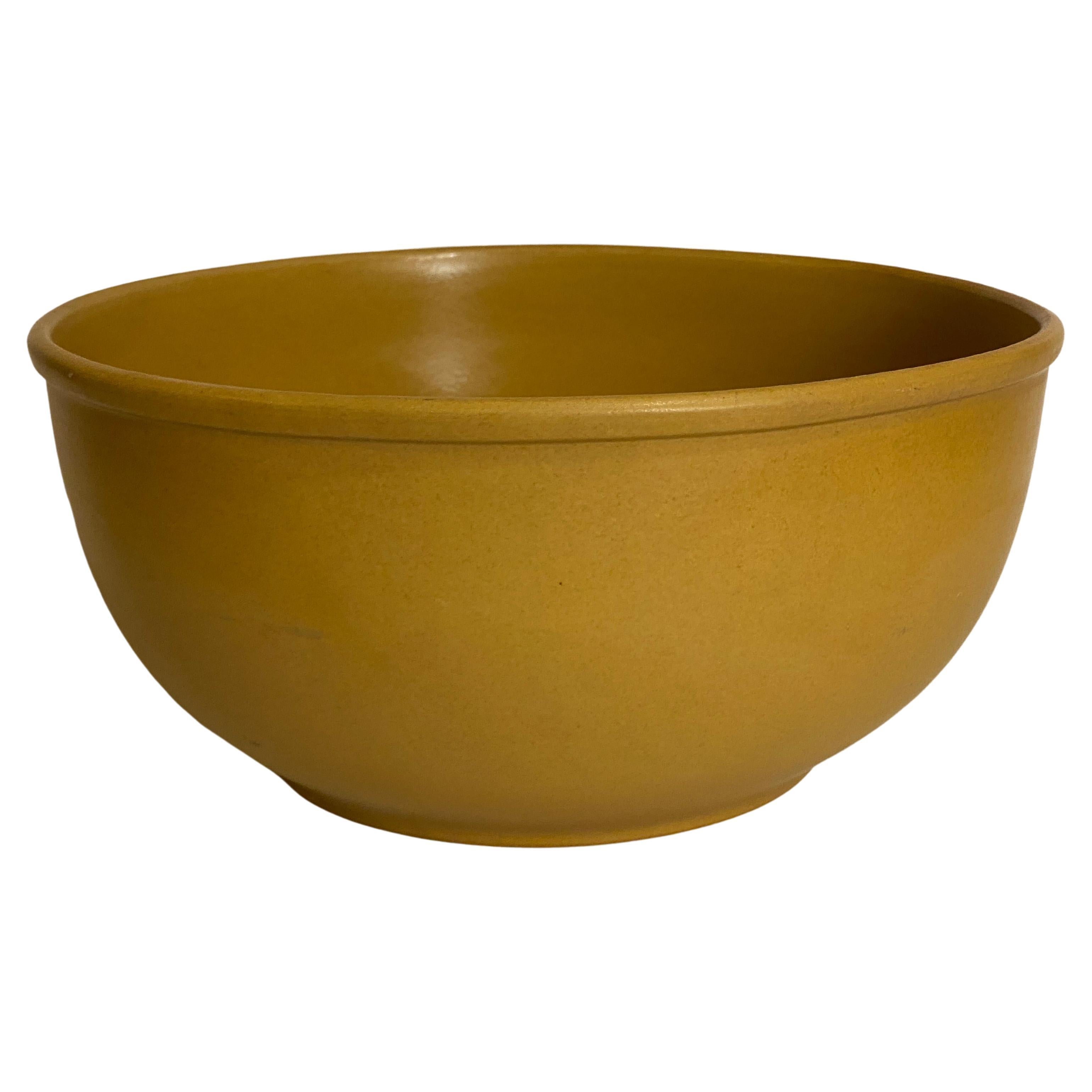 Large Bennington Potters Tawny Mustard Glazed Bowl, David Gil