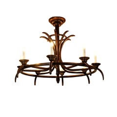 Large Bentwood Eight-Arm Chandelier from Ton