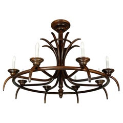 Large Bentwood Eight-Arm Chandelier from Ton