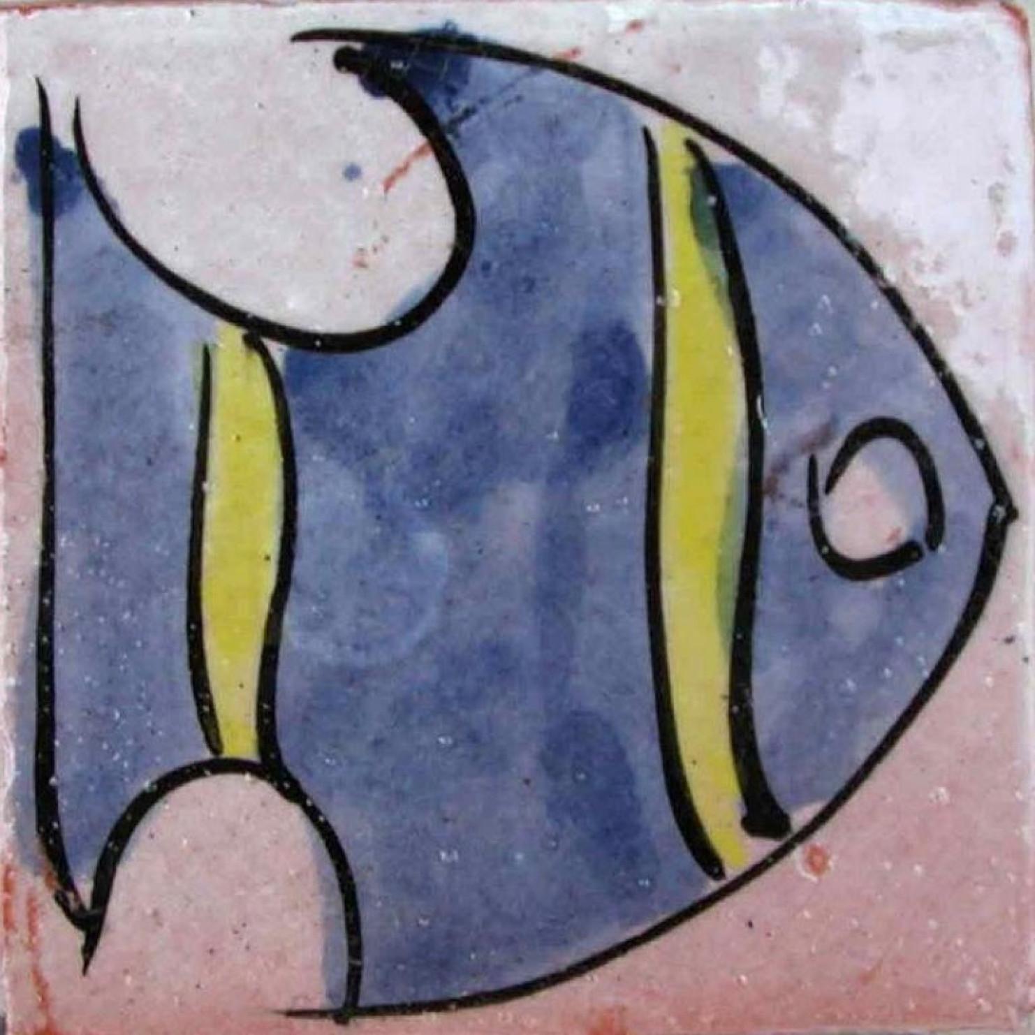 Large Berber Fish Tile Panel, Morocco 3