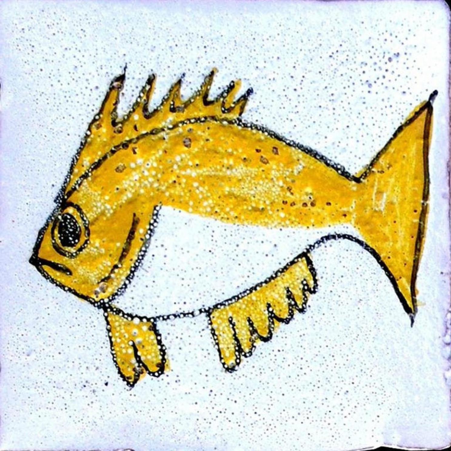 Large Berber Fish Tile Panel, Morocco 5