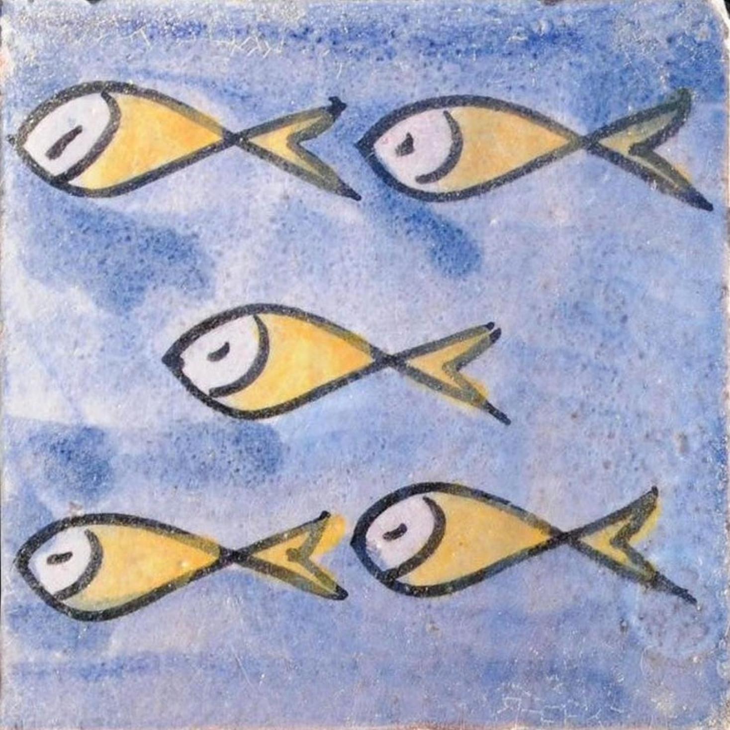 Large Berber Fish Tile Panel, Morocco 6