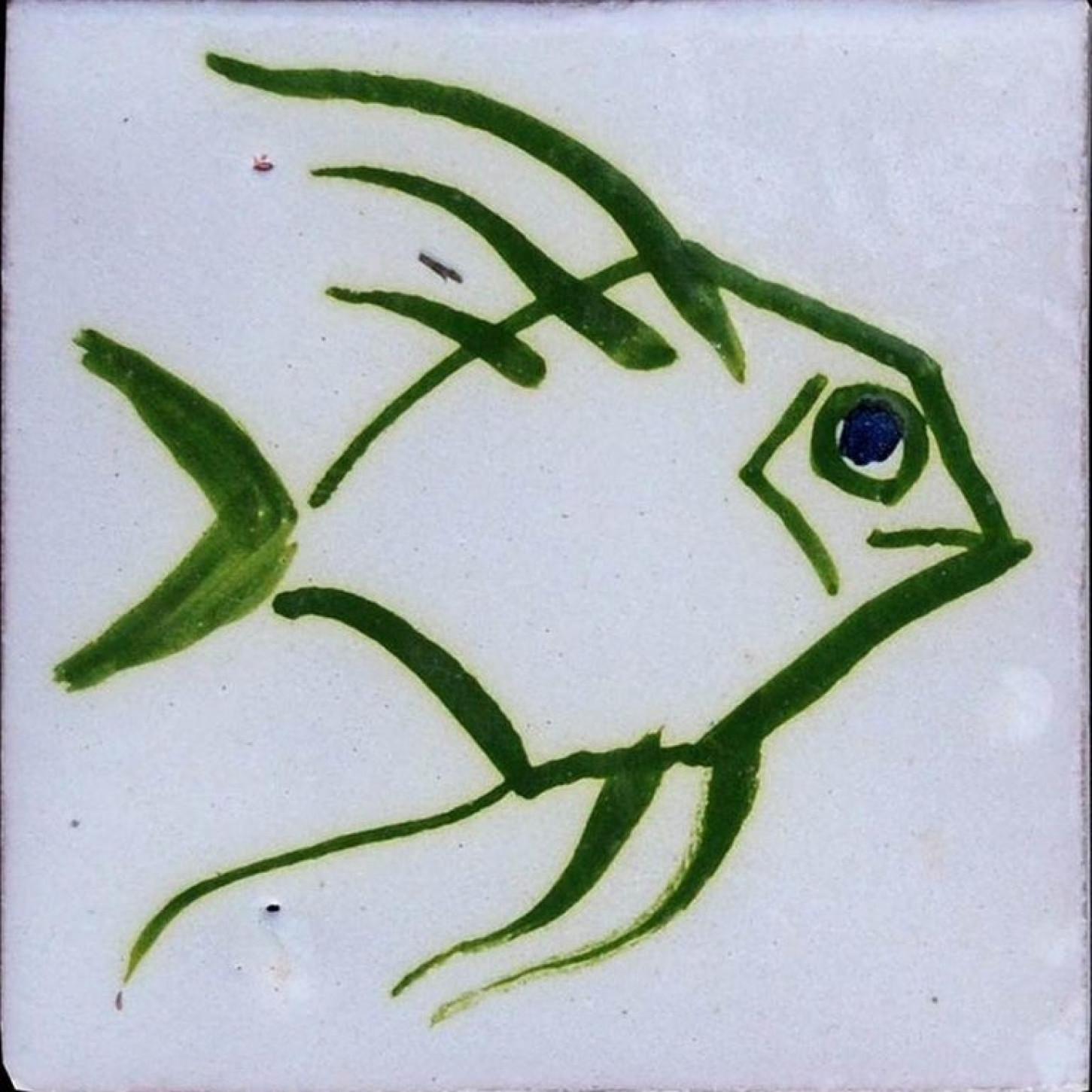 Large Berber Fish Tile Panel, Morocco 8