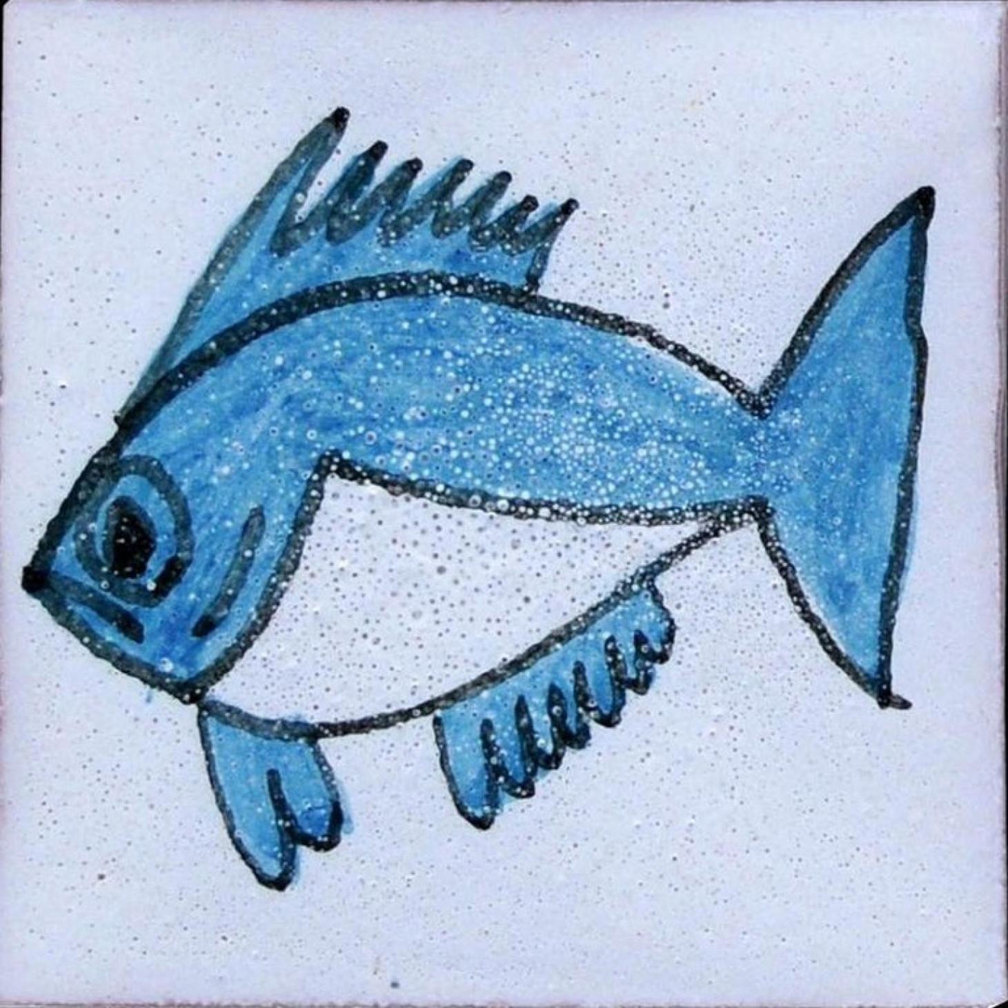 Large Berber Fish Tile Panel, Morocco 9