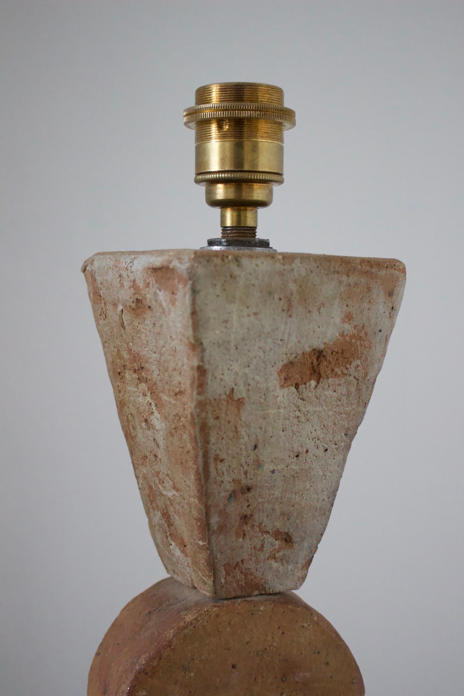 Large Bernard Rooke Ceramic TOTEM Floor Lamp, Mid-20th Century England 6