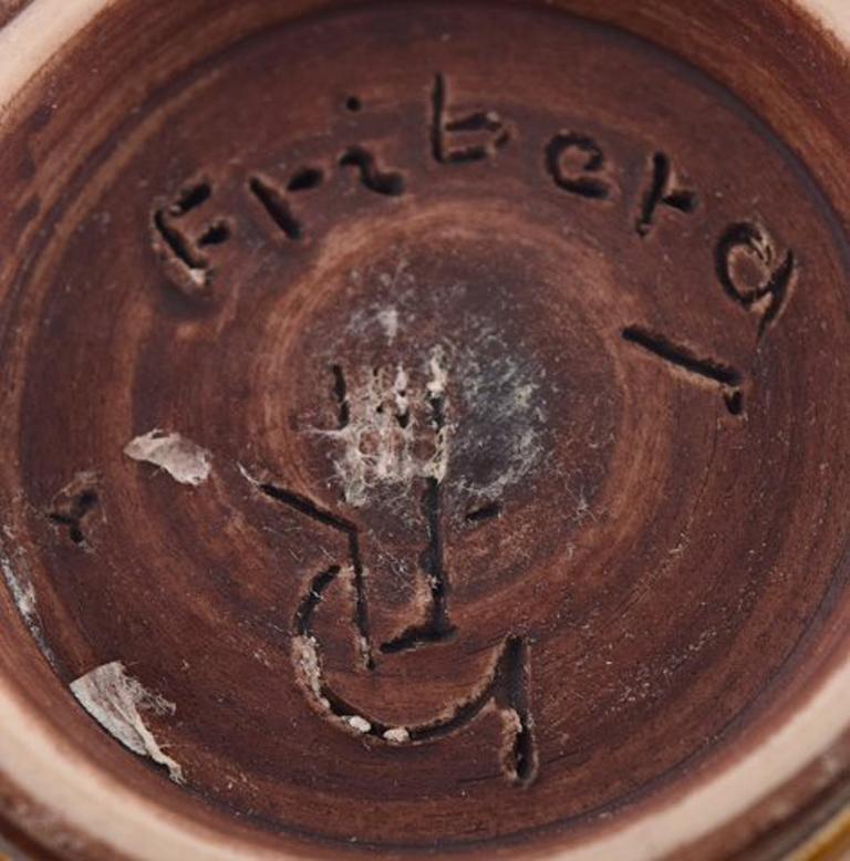 Vaso grande in Studio Pottery di Berndt Friberg, Svezia moderna, metà del XX secolo in vendita 2