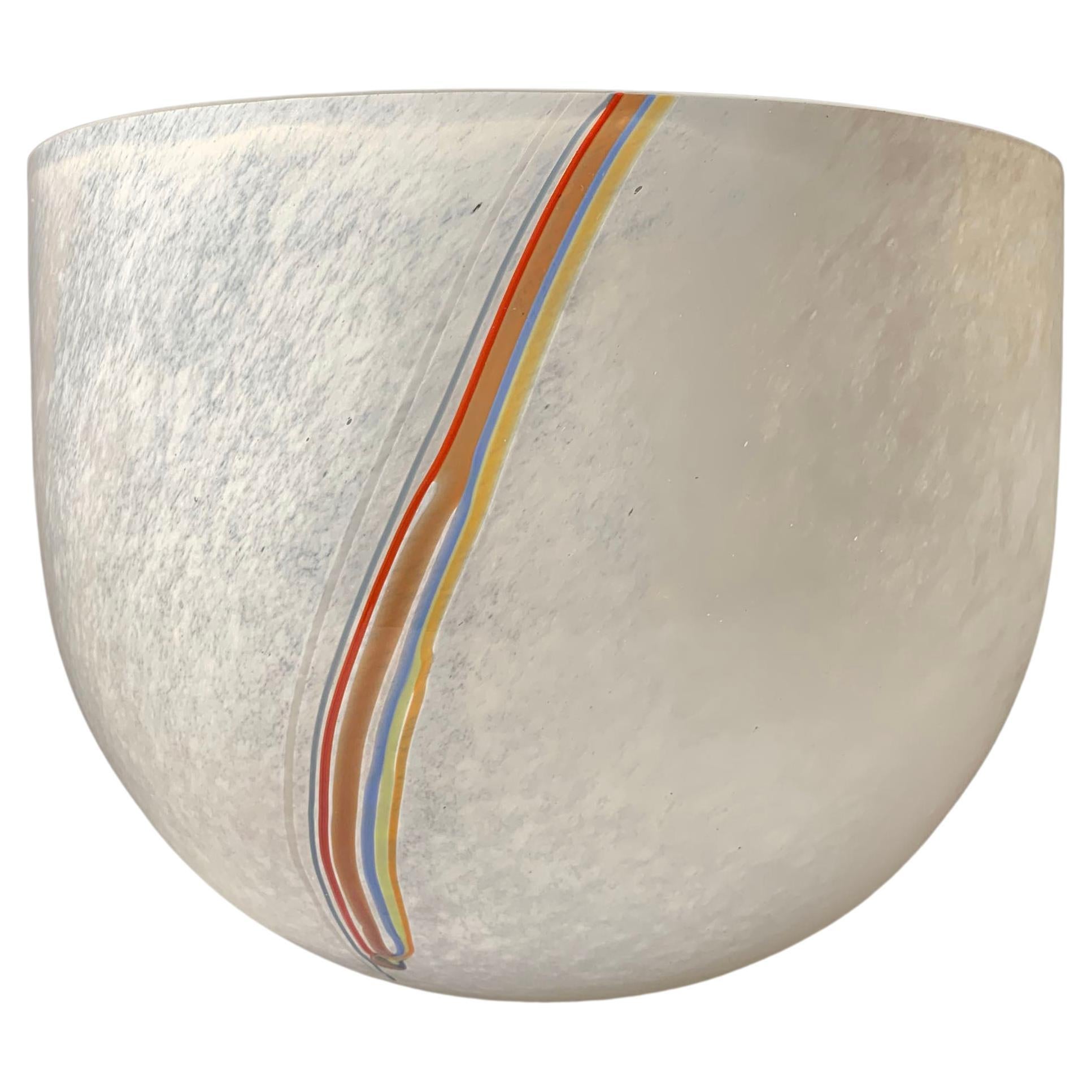 Large Bertil Vallien Kosta Boda Swedish Art Glass Bowl