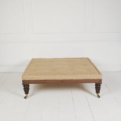 Large bespoke antique style english ottoman