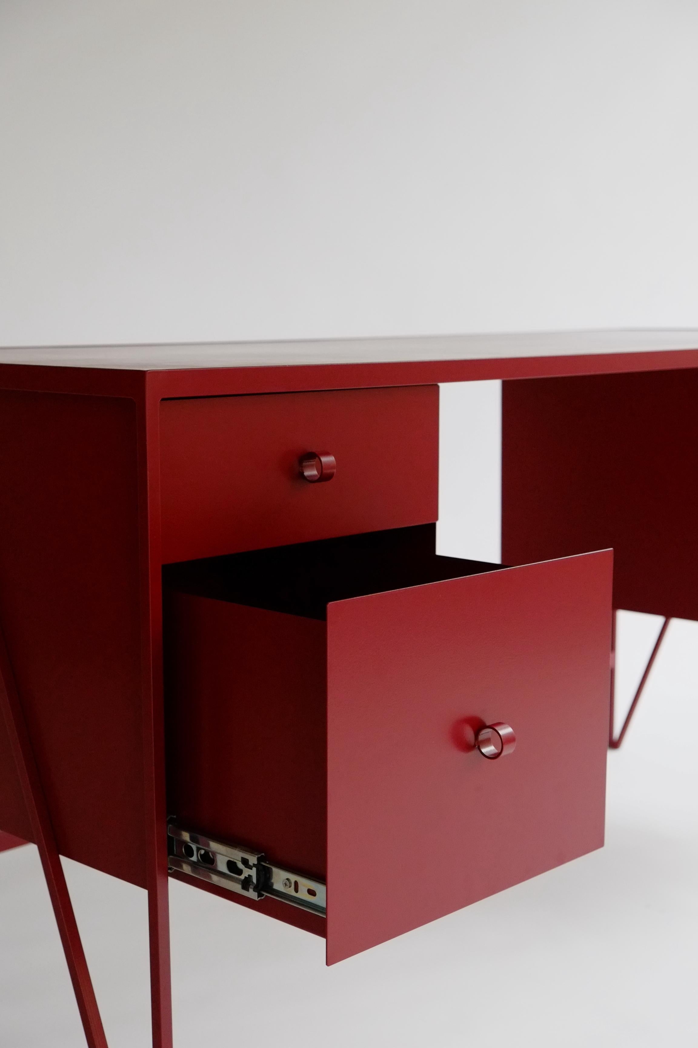Post-Modern Large Bespoke Study Desk with Four Drawers / Customizable For Sale