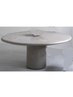 Grande Table Ronde en Béton Ciré par Bicci De Medici