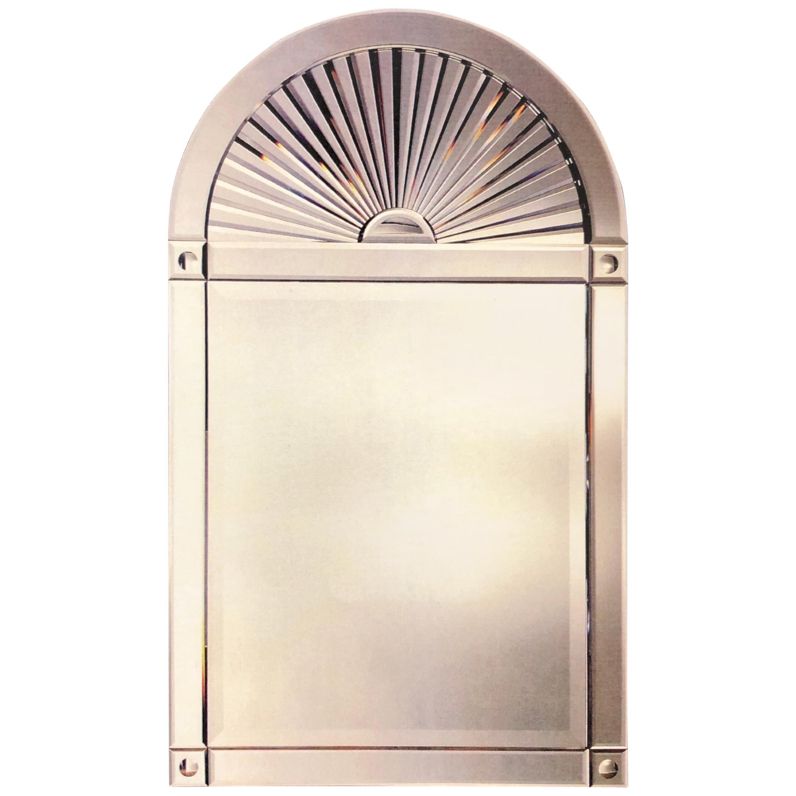 Large Beveled Classic Mirror by Karl Springer