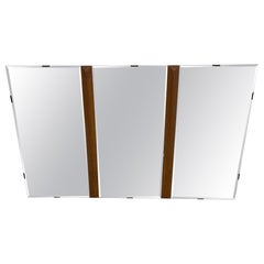 Large Beveled Mid-Century Wall Mirror